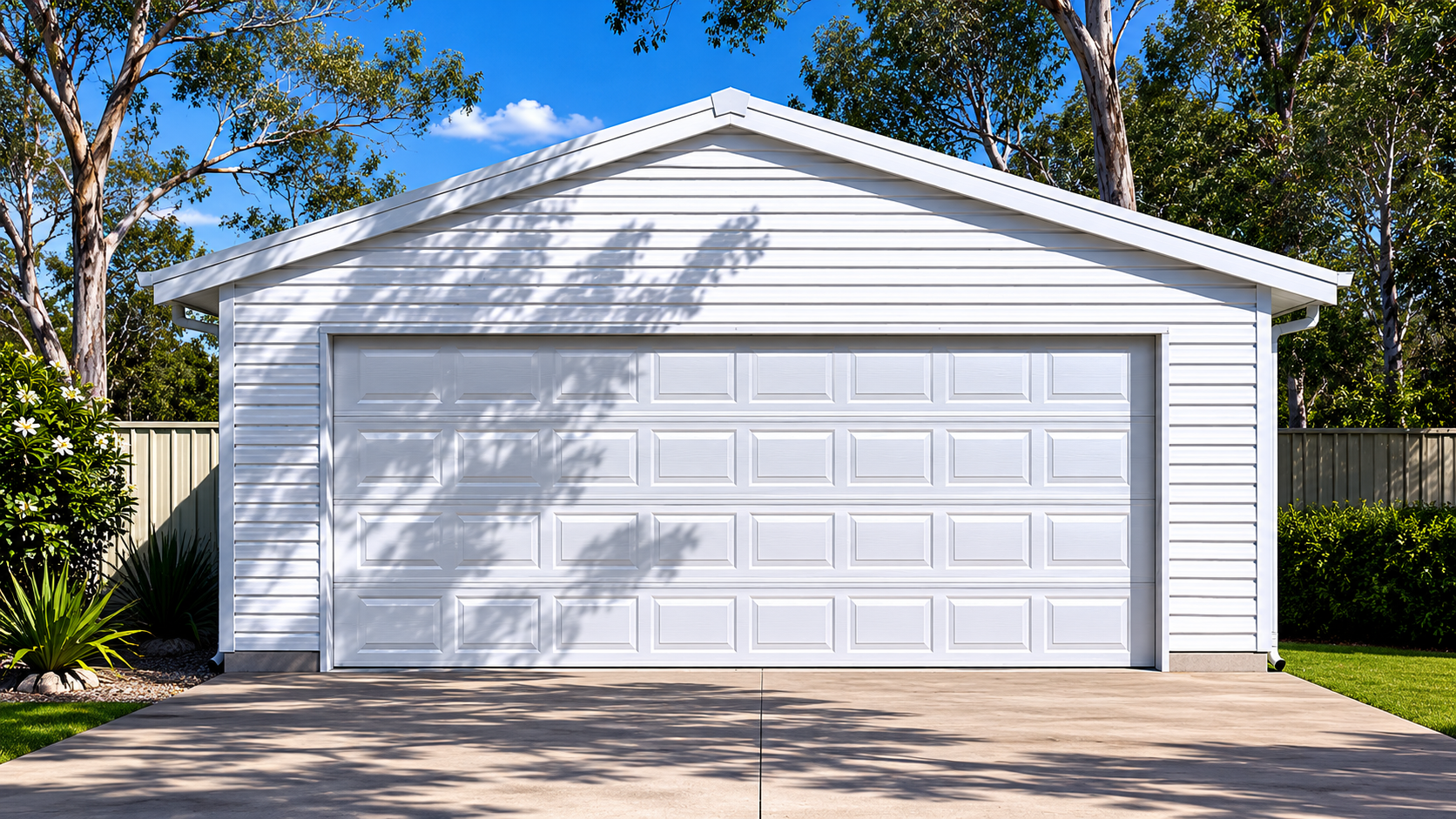 Newly built garage